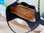Chanel 25 Tote Bag Navy Blue 48cm Denim Leather - Image 2