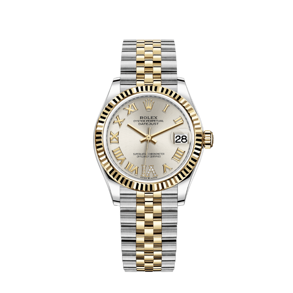10001-1.png Rolex Datejust 31 278273 ‘Ladies’ Yellow Gold Stainless Steel Silver Dial - Image 1