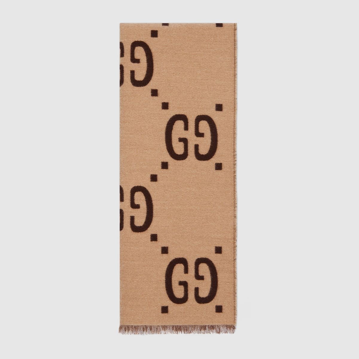 10001-34-1.jpg Gucci jacquard wool silk scarf - Image 1