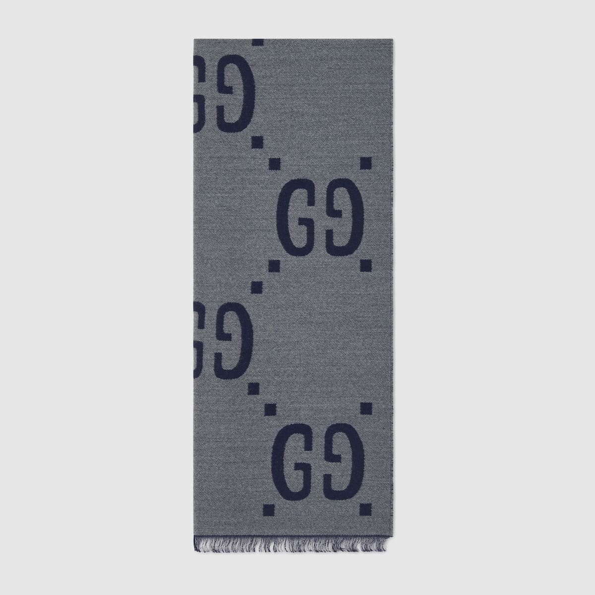 10001-36-1.jpg Gucci jacquard wool silk scarf - Image 1
