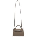 Hermès Etoupe Epsom Mini Kelly 20 ll Palladium Hardware. - Image 3
