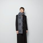 Gucci jacquard wool silk scarf - Image 4
