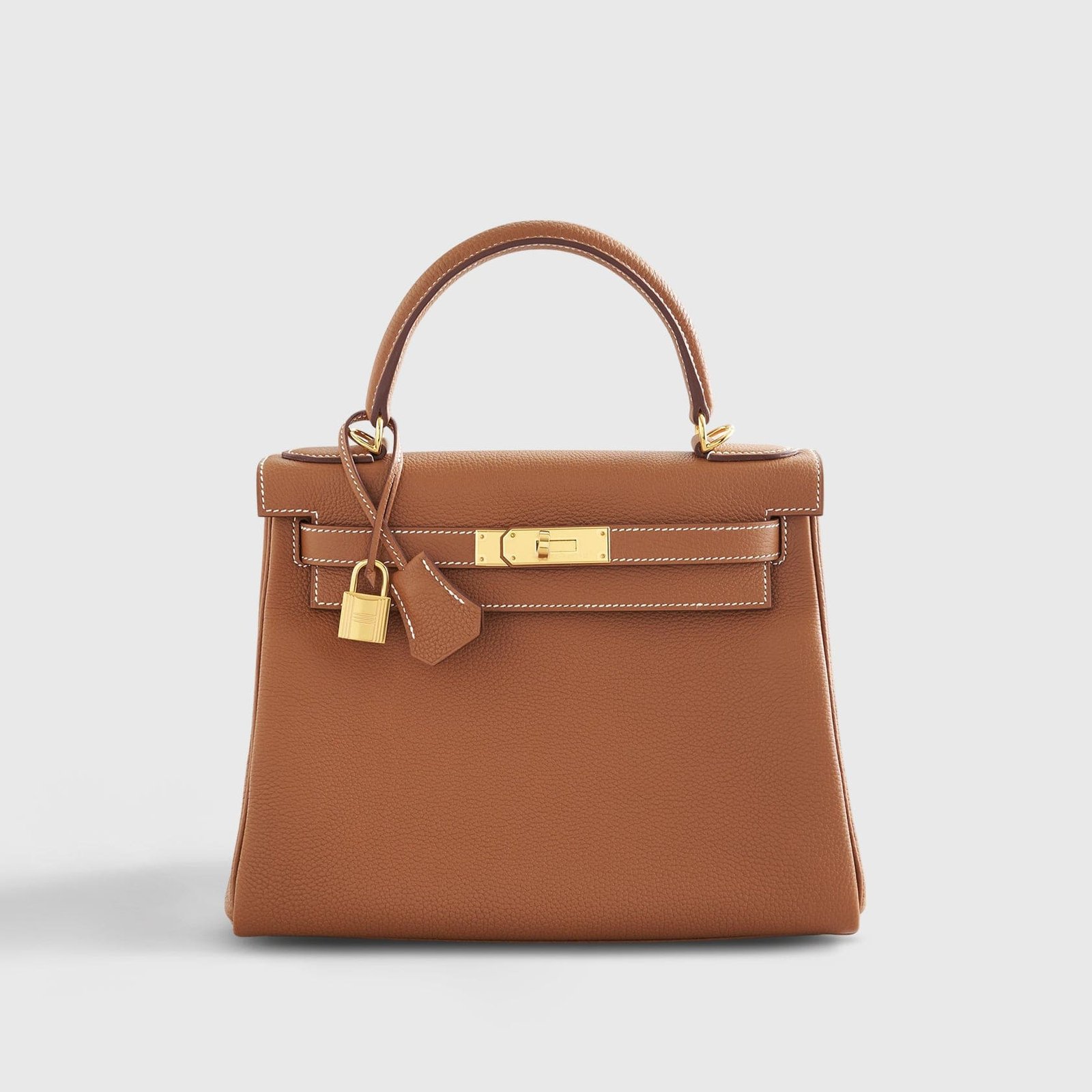 164HermesKelly28TogoGoldRetournew_NataStrapGoldHardware.jpg Hermès Kelly 28 Togo Gold Retourne w/Nata Strap Gold Hardware - Image 1
