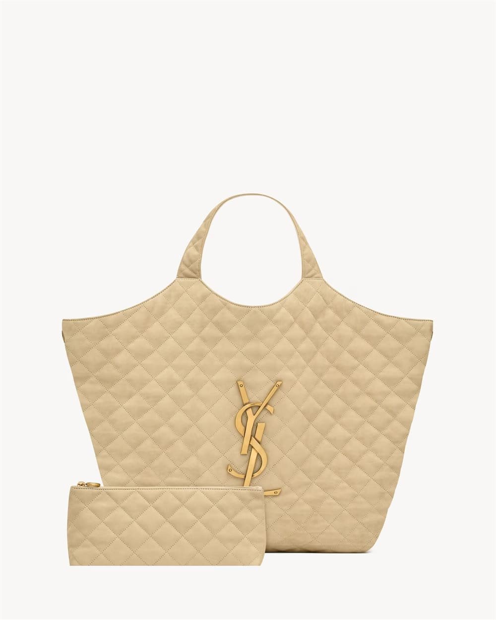 1848825a0e2ee1f4fa0c8d3f45540a43.jpg Saint Laurent Nubuck Suede Quilted Maxi Icare Shopping - Image 1