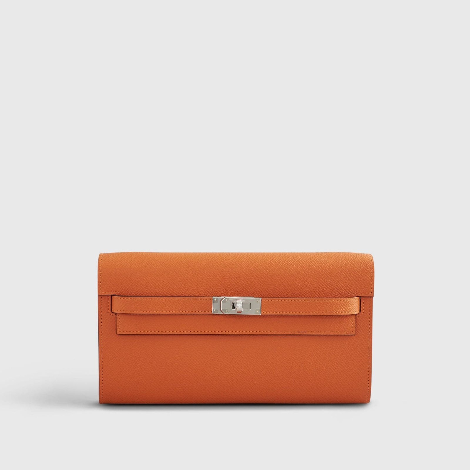 193HermesKellyToGoEpsomOrangePalladiumHardware.jpg Hermès Kelly To Go Epsom Orange Palladium Hardware - Image 1