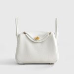 Hermès Lindy 20 Calfskin New White Gold Hardware