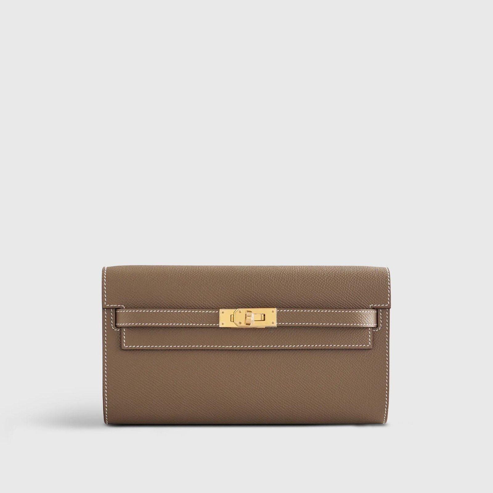 19HermesKellyToGoEpsomEtoupeSellierGoldHardware.jpg Hermès Kelly To Go Epsom Etoupe Sellier Gold Hardware - Image 1