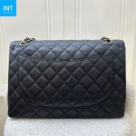 CHANEL Classic Maxi Handbag GRAINED CALFSKIN & GOLD METAL - Image 5