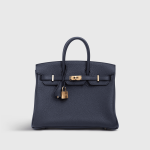 Hermès Birkin 25 Togo Black/Blue Sapphire Gold Hardware