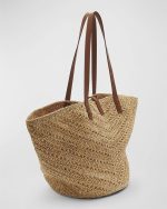 Saint Laurent Panier Medium YSL Tote Bag in Raffia - Image 3