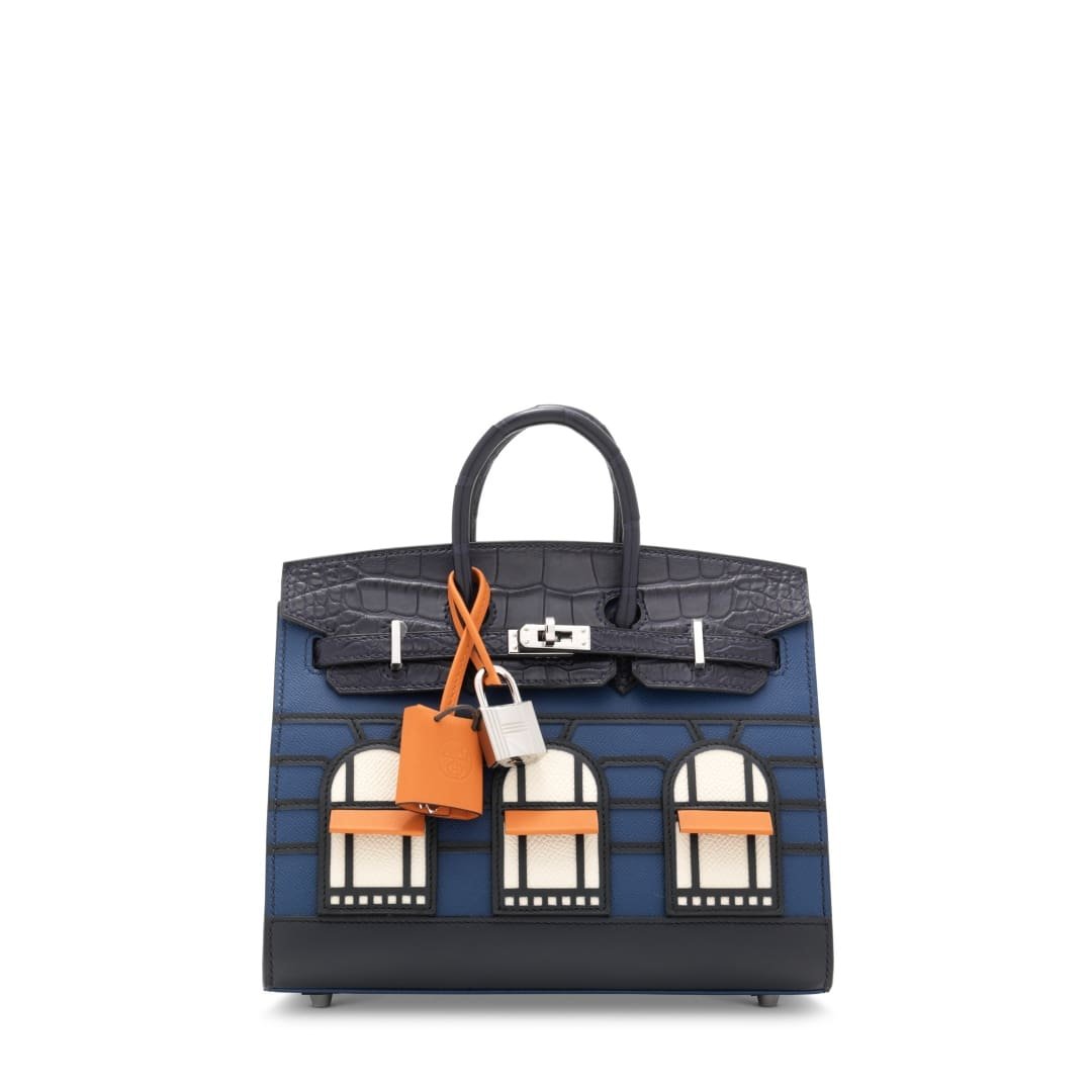 222c880a2dc54bf59e0df86787cfdcc1.jpg Hermès Faubourg Birkin 20 Bleu Marine - Image 1