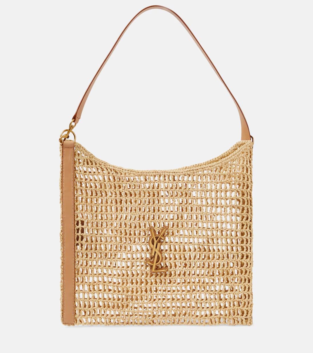 29f9ef211fa9203384ac331fbe2551e0.jpg Saint Laurent Oxalis crochet raffia shoulder bag - Image 1