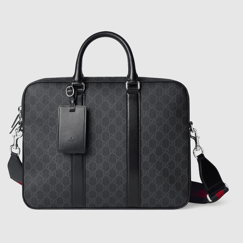 2d9feee990cf83d64c2080519db6cc34.png GUCCI BLACK MEDIUM BRIEFCASE - Image 1