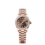 Rolex Lady-Datejust Chocolate Dial Diamond Bezel 28mm 279135RBR