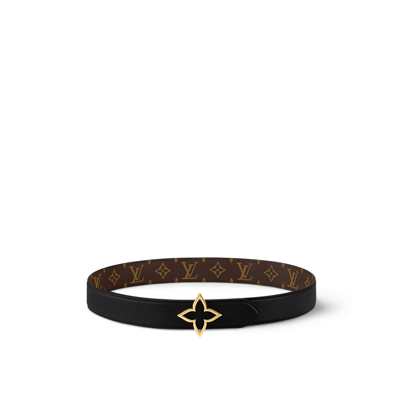 333cc9cc34b6c334f4fae92400941bba.png Louis Vuitton M8899W Slim Flower 35mm Reversible Belt - Image 1