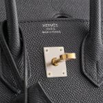 Hermès Birkin 25 Epsom Black Electrum Sellier - Image 6