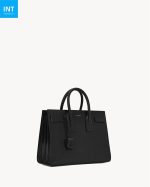 Saint Laurent small sac de jour bag in black crocodile-embossed leather - Image 4