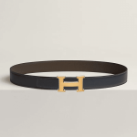 H belt buckle & Reversible leather strap 32 mm