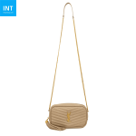 Saint Laurent Calfskin Matelasse Monogram Lou Camera Bag Dark Beige - Image 2