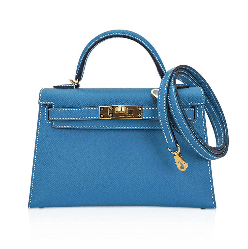 4910257abfc7d18a64490beb07e7d67f.png Hermès Mini Kelly Bleu Jean Epsom Gold Hardware - Image 1