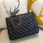 CHANEL Classic Maxi Handbag LAMBSKIN & GOLD METAL - Image 8