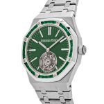 Audemars Piguet Royal Oak 26532IC.EE.1220TI.01 Selfwinding Flying Tourbillon Titanium White Gold Emerald Bezel Limited Edition (2024) - Image 4