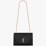 Saint Laurent REVERSIBLE KATE MEDIUM IN CROCODILE-EMBOSSED LEATHER