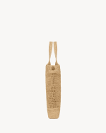 SAINT LAURENT ICARE IN RAFFIA NATUREL AND BROWN GOLD - Image 9