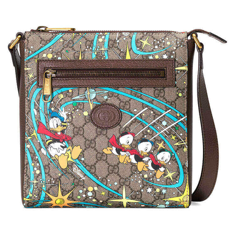 5ba6821e74f215ff74a5ea37cfa4467.png GUCCI Disney x Gucci Donald Duck Messenger Bag - Image 1