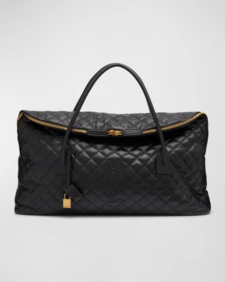 5iJPpbeR-WXT99UFG@LSR_HJE9PU1.jpg Saint Laurent ES Giant Travel Bag in Smooth Quilted Leather with Gold Hardware - Image 1