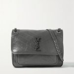 SAINT LAURENT Niki Baby medium quilted crinkled-leather shoulder bag