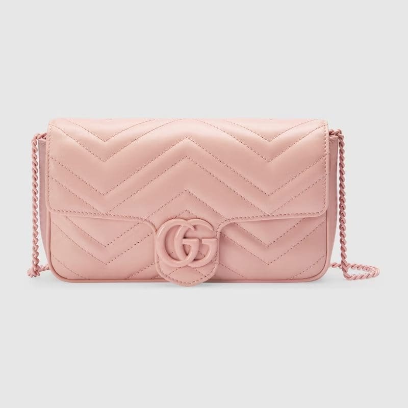 60G8GySw-Gucci-GG-Marmont-mini-bag-light-pink-leather-Detail-7.jpg GUCCI MARMONT MINI BAG - Image 1