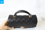 Chanel Top Handle Mini Rectangular, Black Caviar with Matte Gold Hardware - Image 2