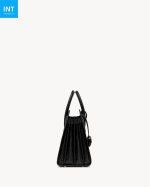 Saint Laurent small sac de jour bag in black crocodile-embossed leather - Image 3