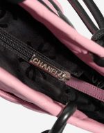 Chanel Cambon Tote Bag Small Lamb Pink / Black - Image 9