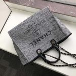 Chanel Deauville Tote Raffia Canvas Bag - Image 3