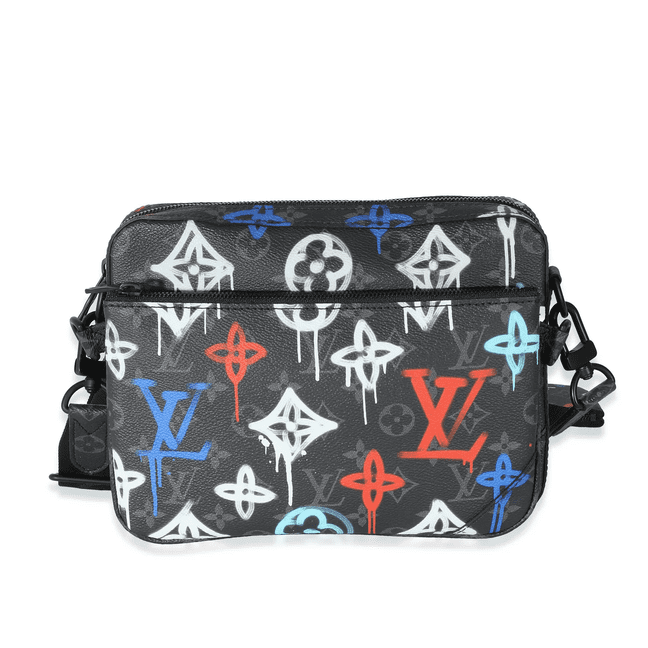 6c4a4aced98a0c492f4e797d7ec08f8e_0.png Louis Vuitton Monogram Eclipse Graffiti Trio Messenger - Image 1