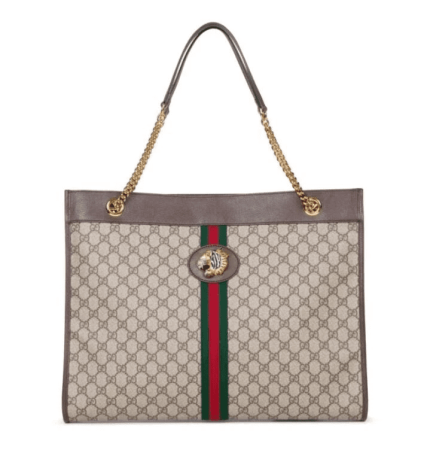 Gucci Rajah Tiger Large Tote Lion Beige Logo GG Bag