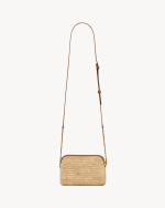 Saint Laurent gaby zipped pouch in raffia - Image 2