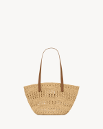 Saint Laurent panier small bag in raffia - Image 4