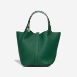 Hermès Picotin Verso 18 Taurillon Clémence / Swift Vert Moyen / Peppermint - Image 3