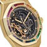 Audemars Piguet Royal Oak 15412BA.YG.1224BA.01 Rainbow Baguette Frosted Yellow Gold Double Balance Wheel - Image 5
