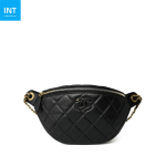 CHANEL 24A Black Lambskin Quilted Waist Bag - Image 6
