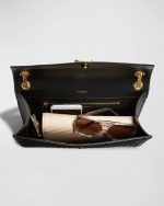 Saint Laurent Envelope Triquilt Large YSL Shoulder Bag in Grained Leather - Image 5