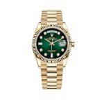 Rolex Day-Date 36 128238 Yellow Gold Green Ombré Diamond Dial