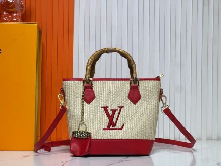 Louis Vuitton Raffia Petit Bucket Tote