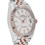 Rolex Datejust 36 126231 Rose Gold Stainless Steel Silver Fluted Motif Dial - Image 5