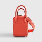Hermès Lindy 20 Clemence Go Orange Field Palladium Hardware - Image 4
