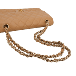 CHANEL Dark Beige Caviar Medium Classic Double Flap Bag - Image 7
