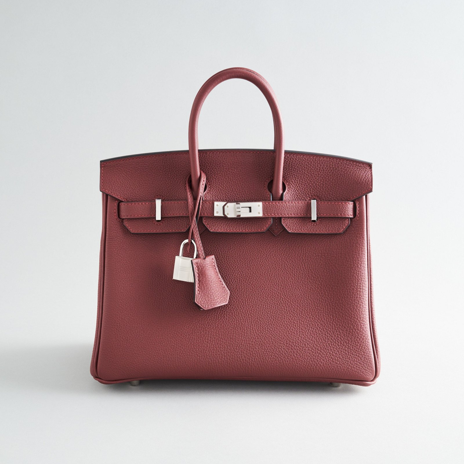 EU_H_B25_TRH_PHW_15728_1.jpg Hermès Birkin 25 Togo Rouge H Pallidum Hardware - Image 1